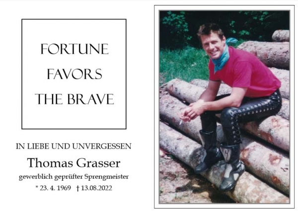 Wir trauern um Grasser Thomas